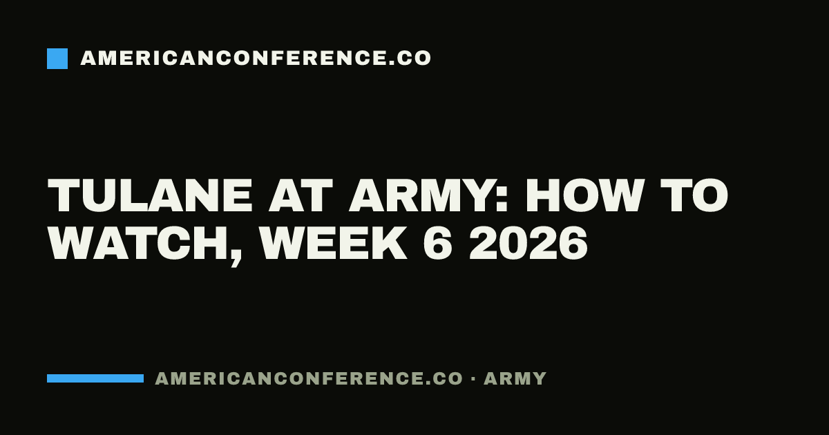 Tulane at Army: how to watch, Week 6 2026
