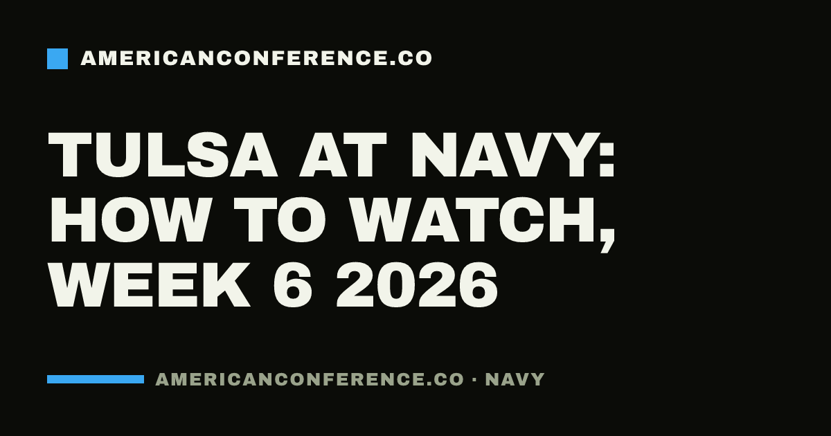 Tulsa at Navy: how to watch, Week 6 2026