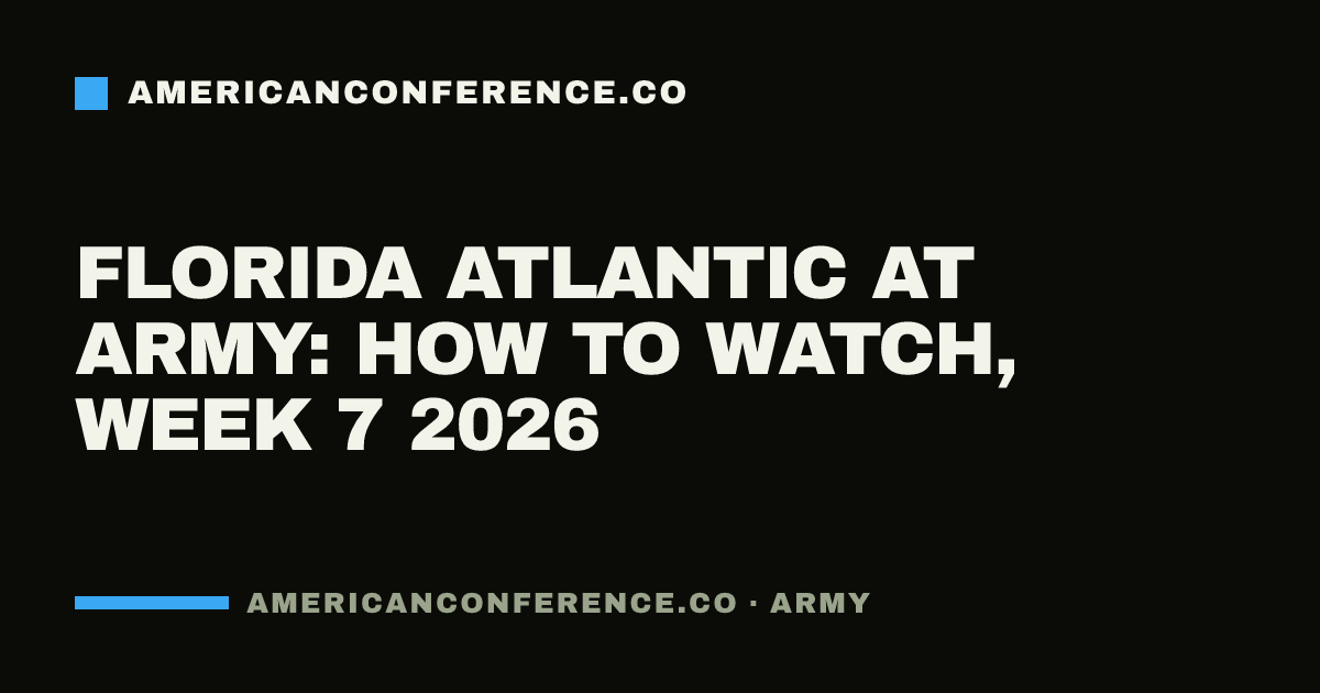 Florida Atlantic at Army: how to watch, Week 7 2026