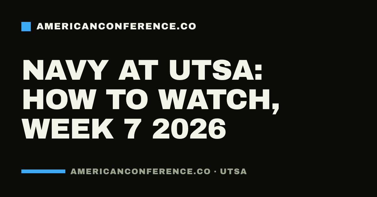 Navy at UTSA: how to watch, Week 7 2026