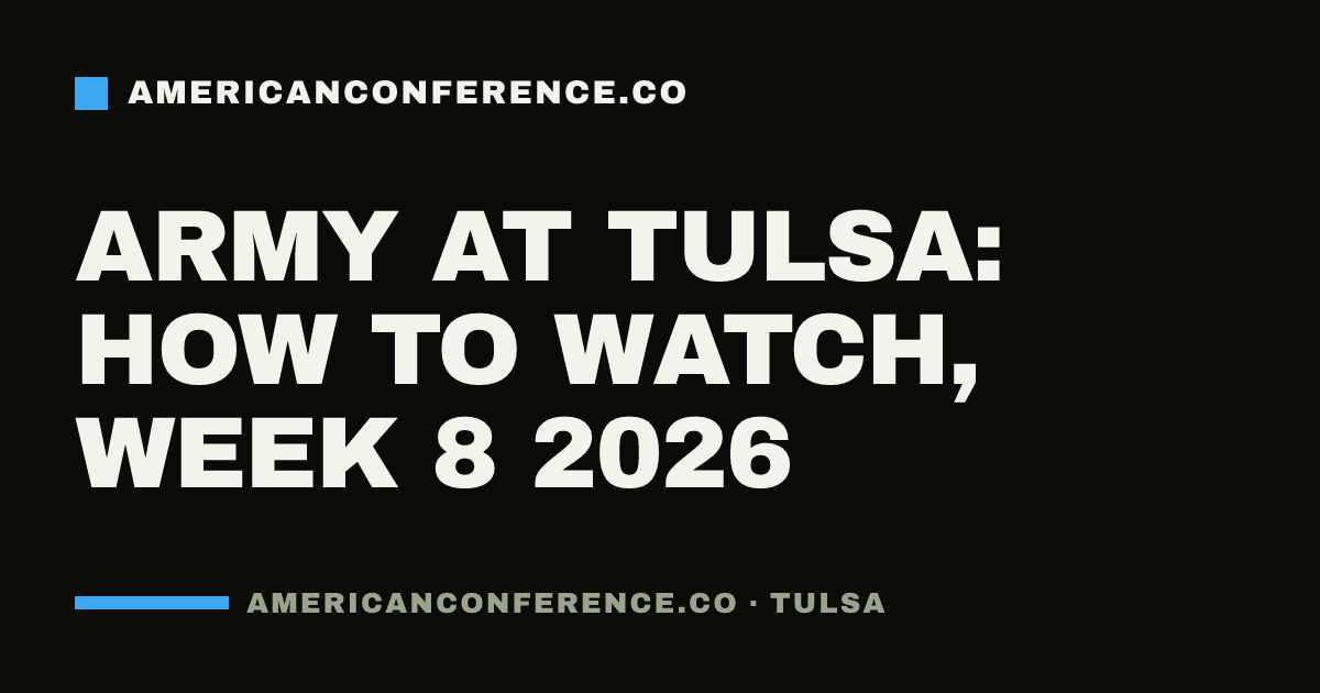 Army at Tulsa: how to watch, Week 8 2026
