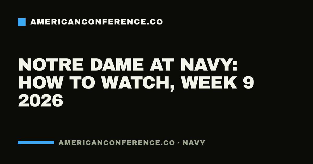 Notre Dame at Navy: how to watch, Week 9 2026