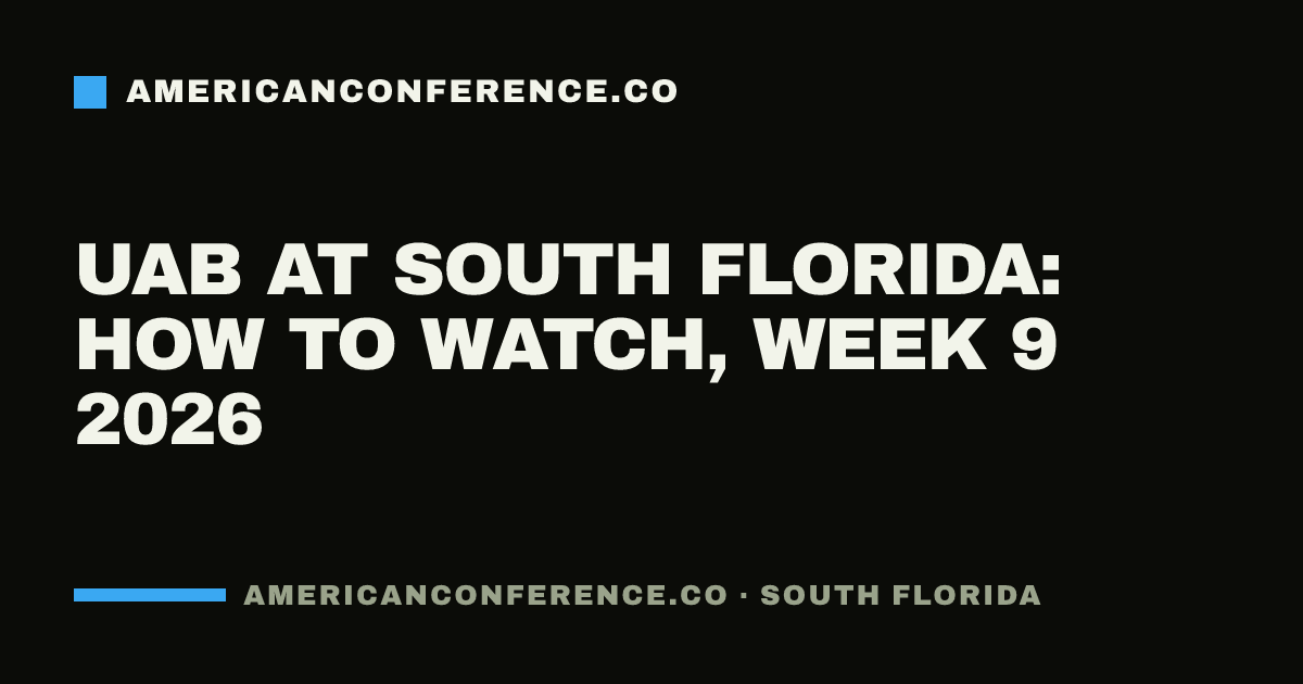 UAB at South Florida: how to watch, Week 9 2026
