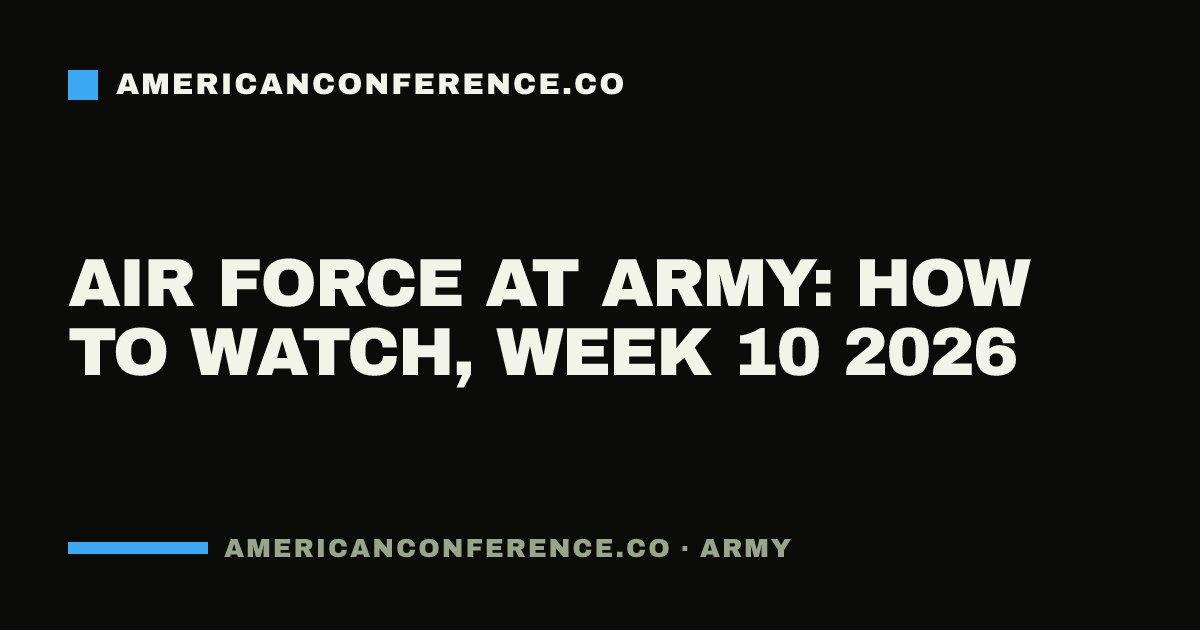 Air Force at Army: how to watch, Week 10 2026