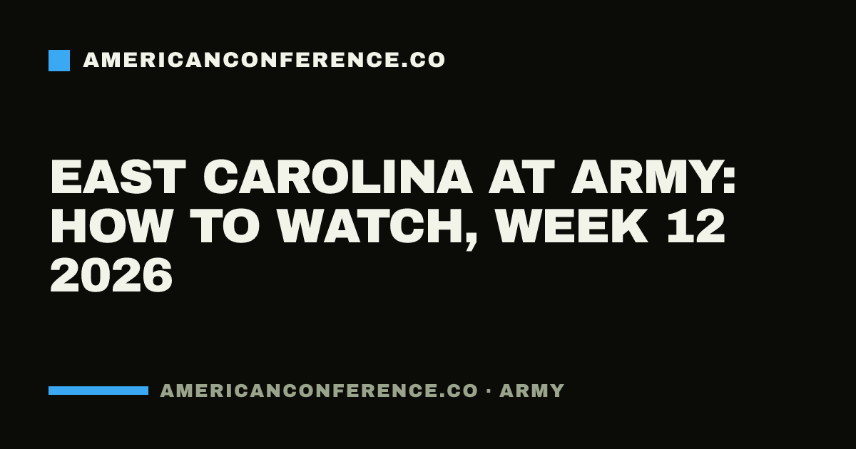East Carolina at Army: how to watch, Week 12 2026