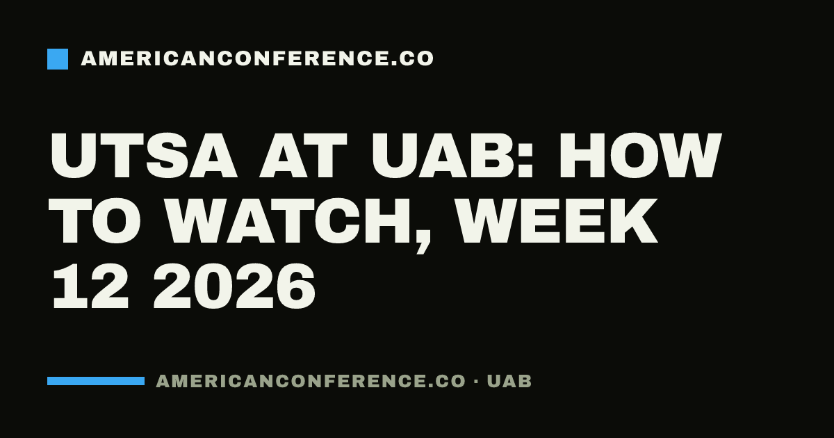 UTSA at UAB: how to watch, Week 12 2026