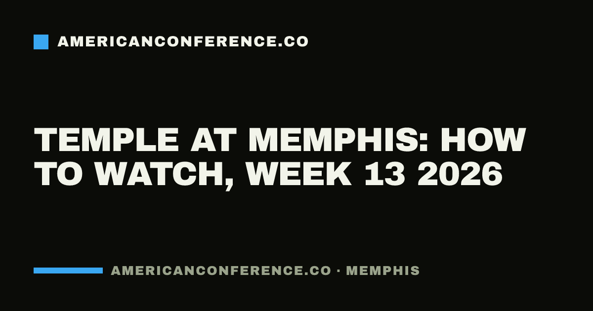 Temple at Memphis: how to watch, Week 13 2026