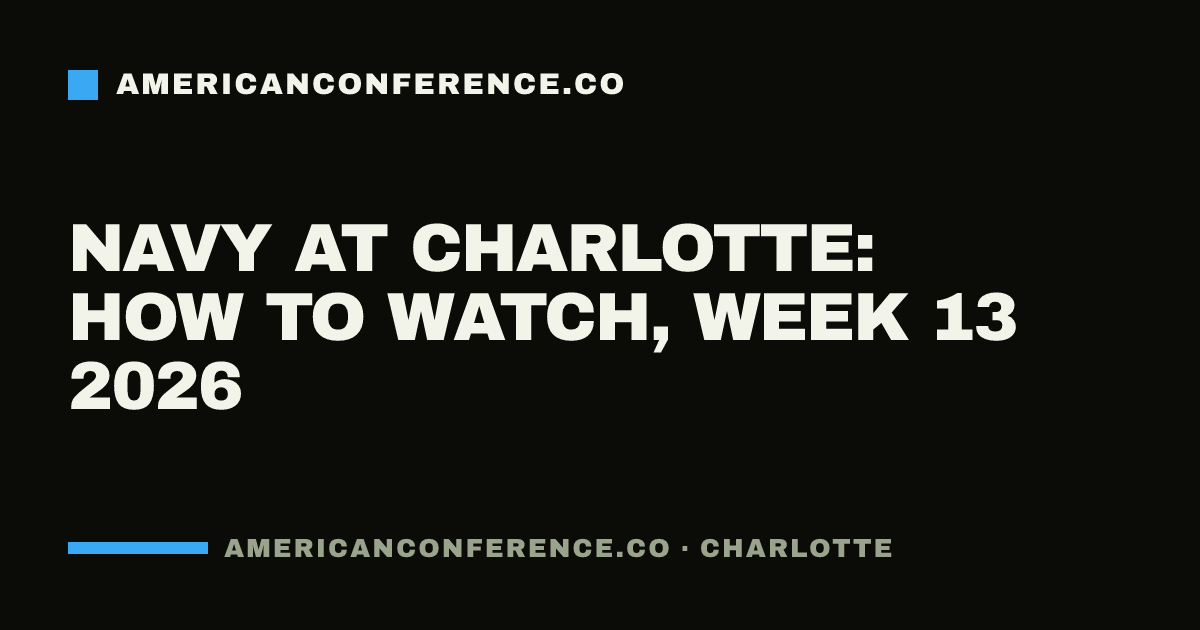 Navy at Charlotte: how to watch, Week 13 2026