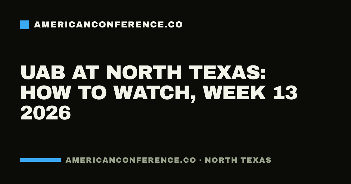 UAB at North Texas: how to watch, Week 13 2026