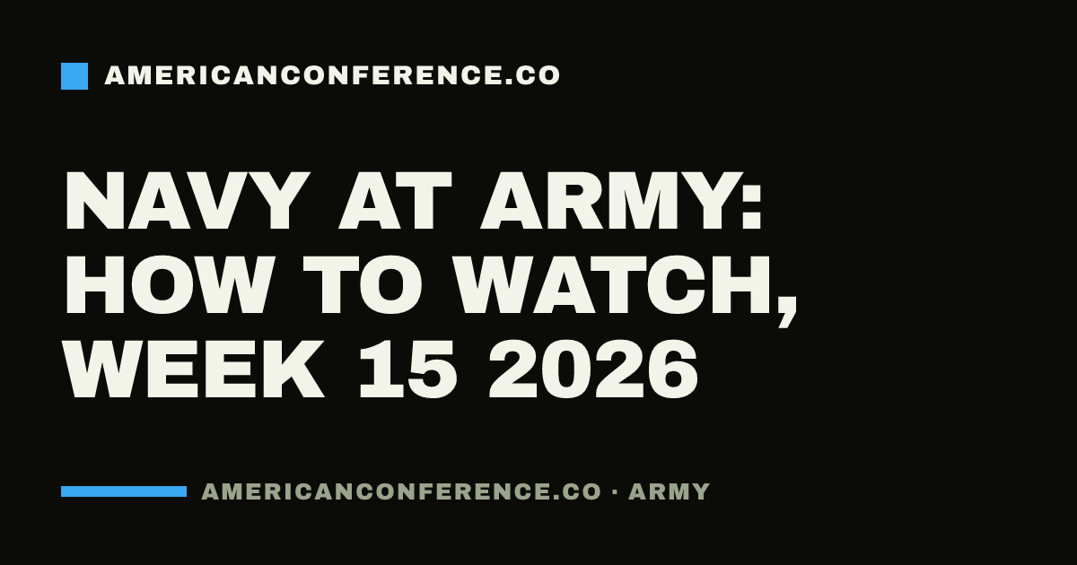 Navy at Army: how to watch, Week 15 2026