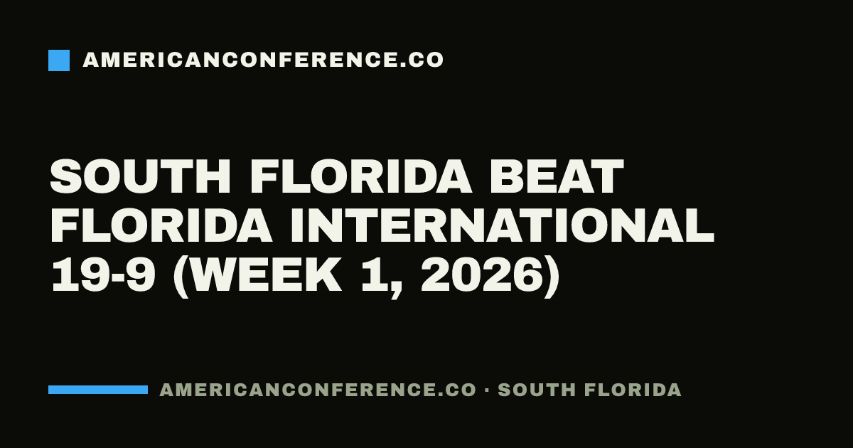 South Florida beat Florida International 19-9 (Week 1, 2026)