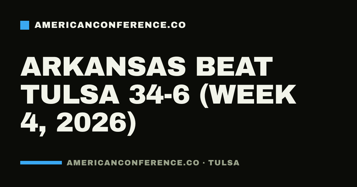 Arkansas beat Tulsa 34-6 (Week 4, 2026)