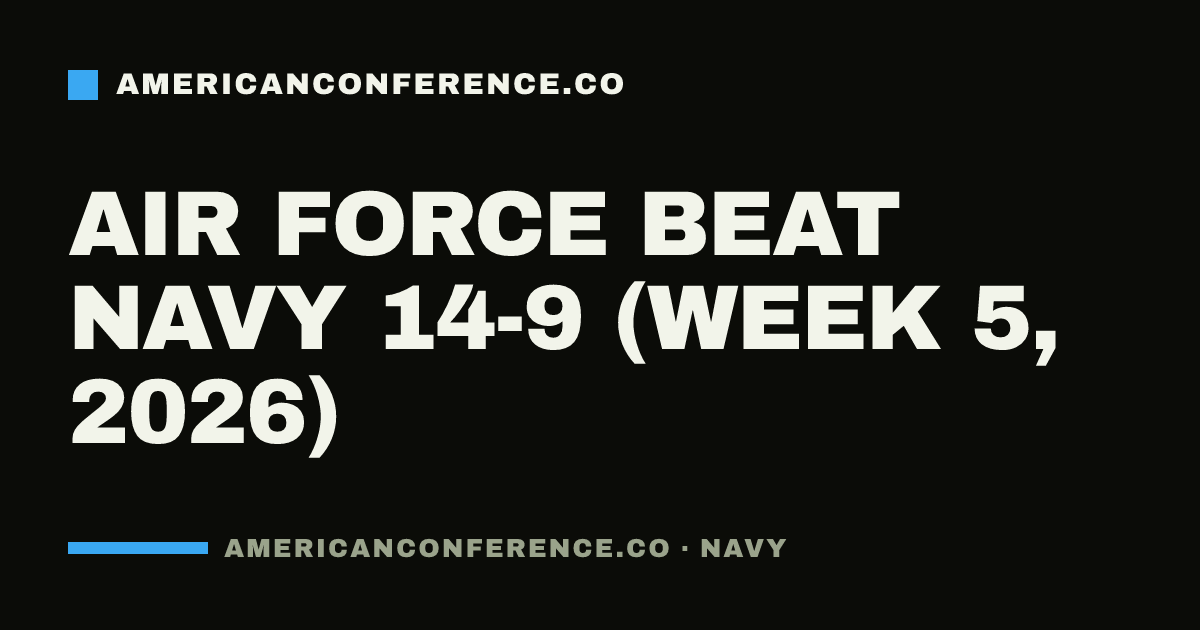 Air Force beat Navy 14-9 (Week 5, 2026)